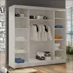 4. Klizni plakar Arti 5 sonoma belo – 200 cm